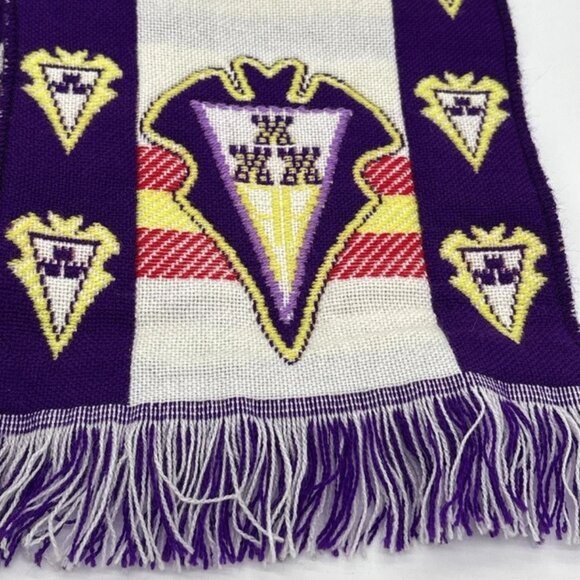 Vintage Albacete Balompié Scarf Purple & White w/ Logo OSFM Segunda Division - Picture 3 of 5